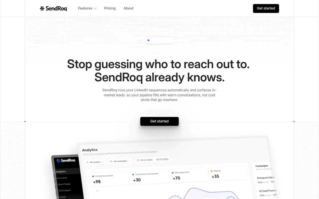 SendRoq - Step 1 screenshot captured by Lastest