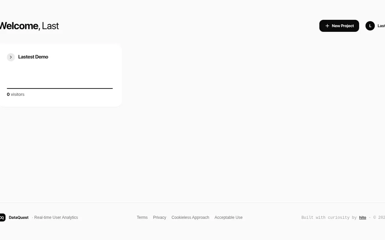 DataQuest Analytics - Step 1 screenshot captured by Lastest