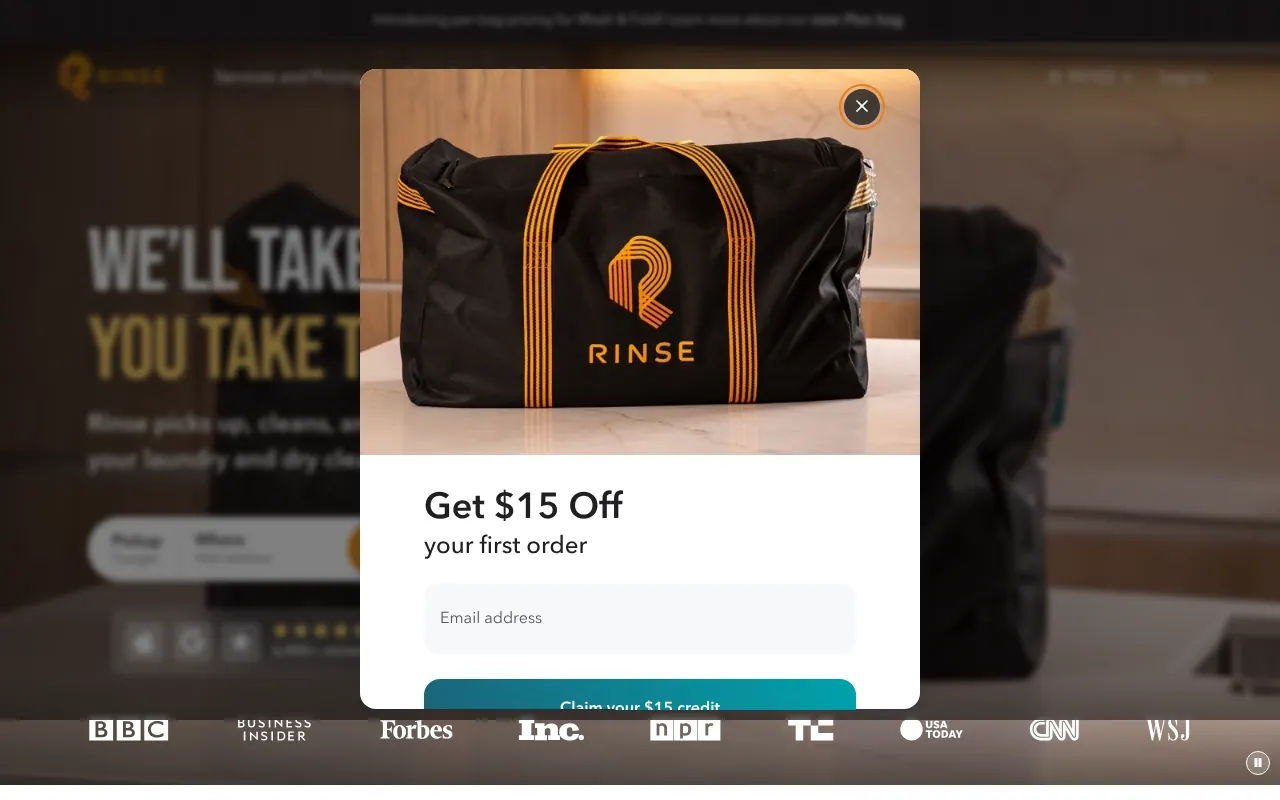 Rinse - Step 1 screenshot captured by Lastest