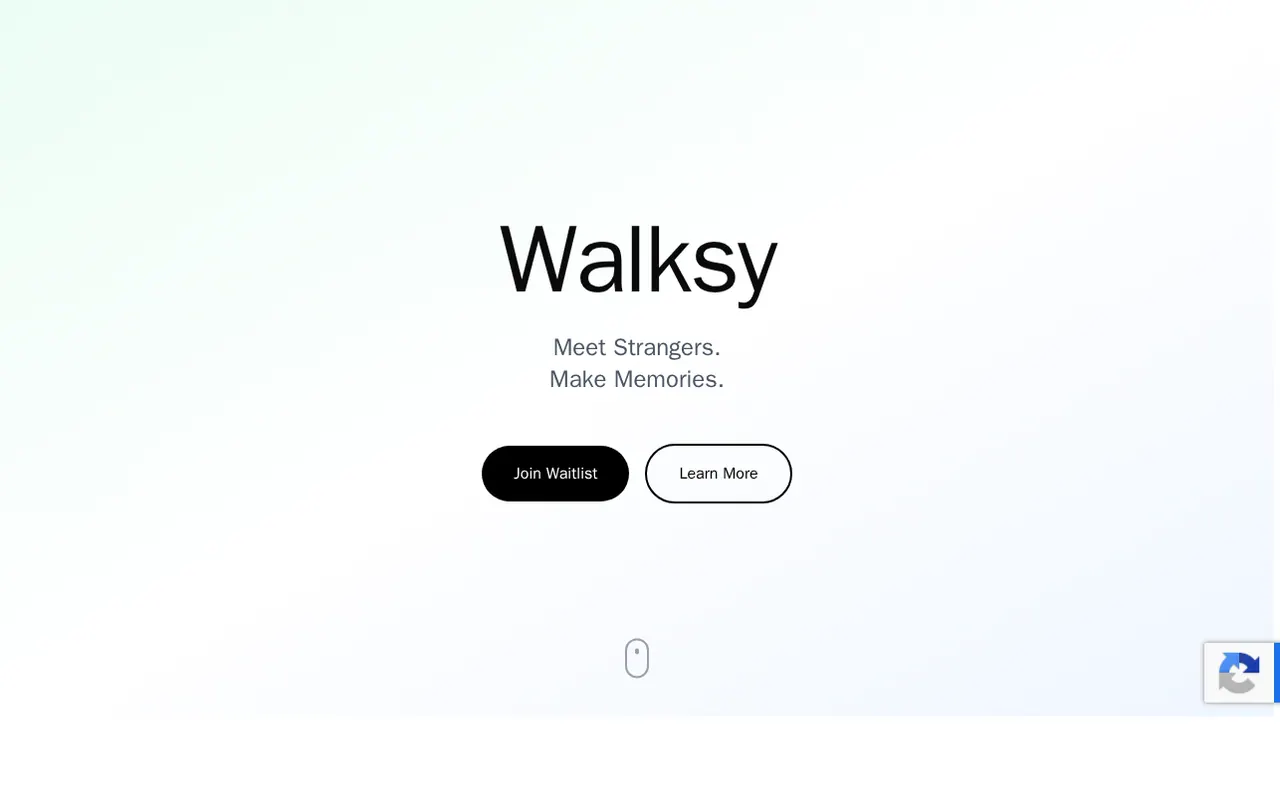 Walksy hiker community waitlist - Step 1 screenshot captured by Lastest