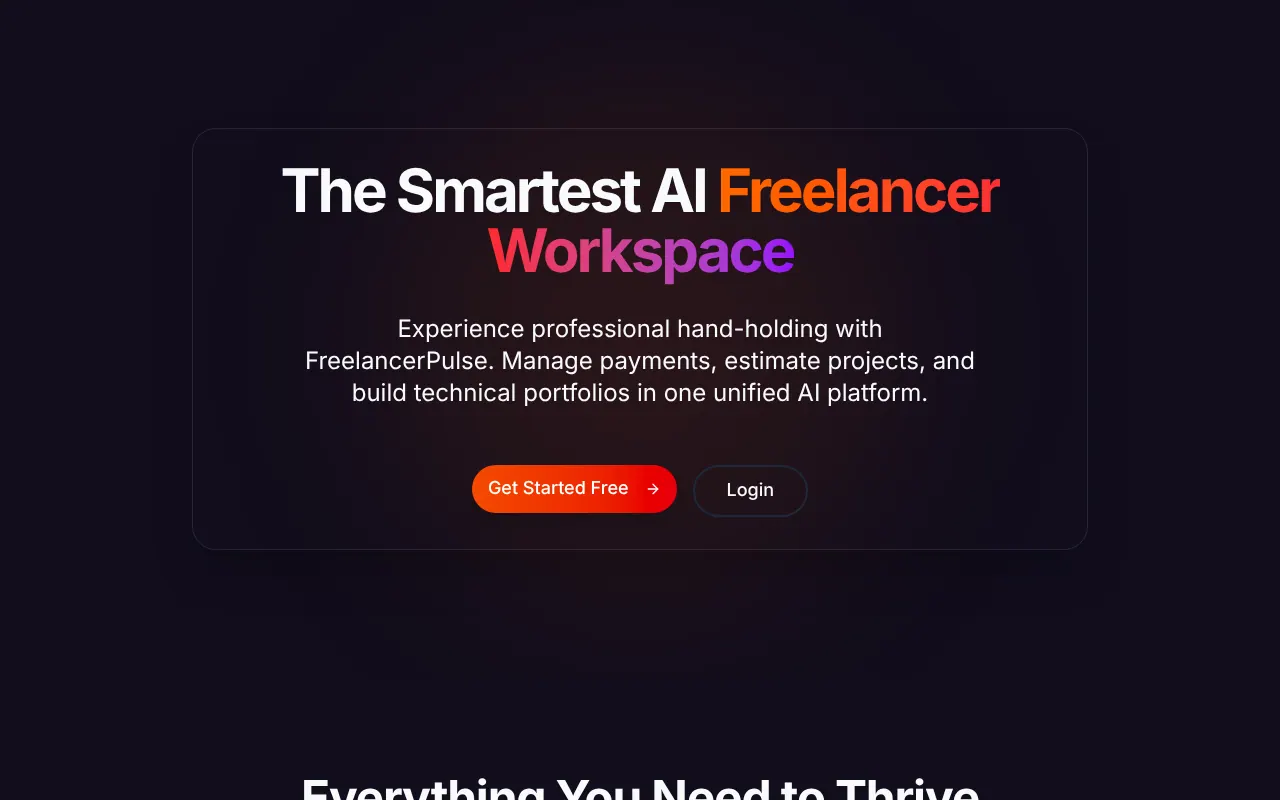 FreelancerPulse - Step 1 screenshot captured by Lastest