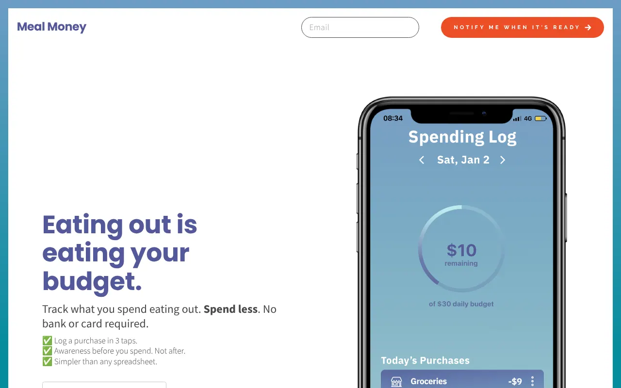 Meal Money - Step 1 screenshot captured by Lastest