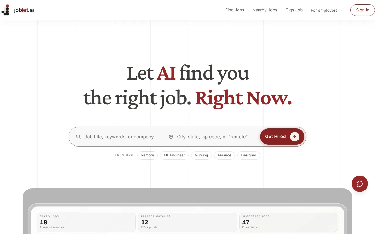Joblet - Step 1 screenshot captured by Lastest
