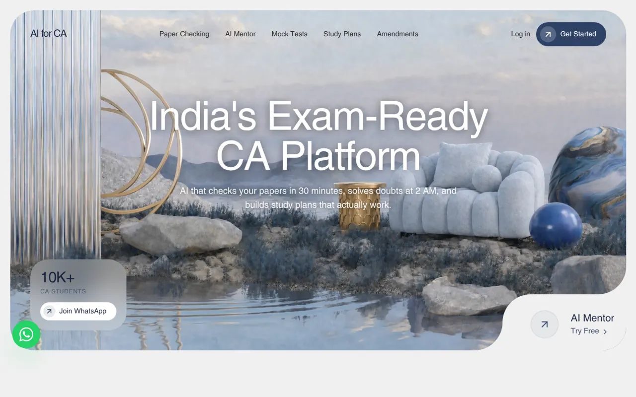 AI for CA - Step 1 screenshot captured by Lastest