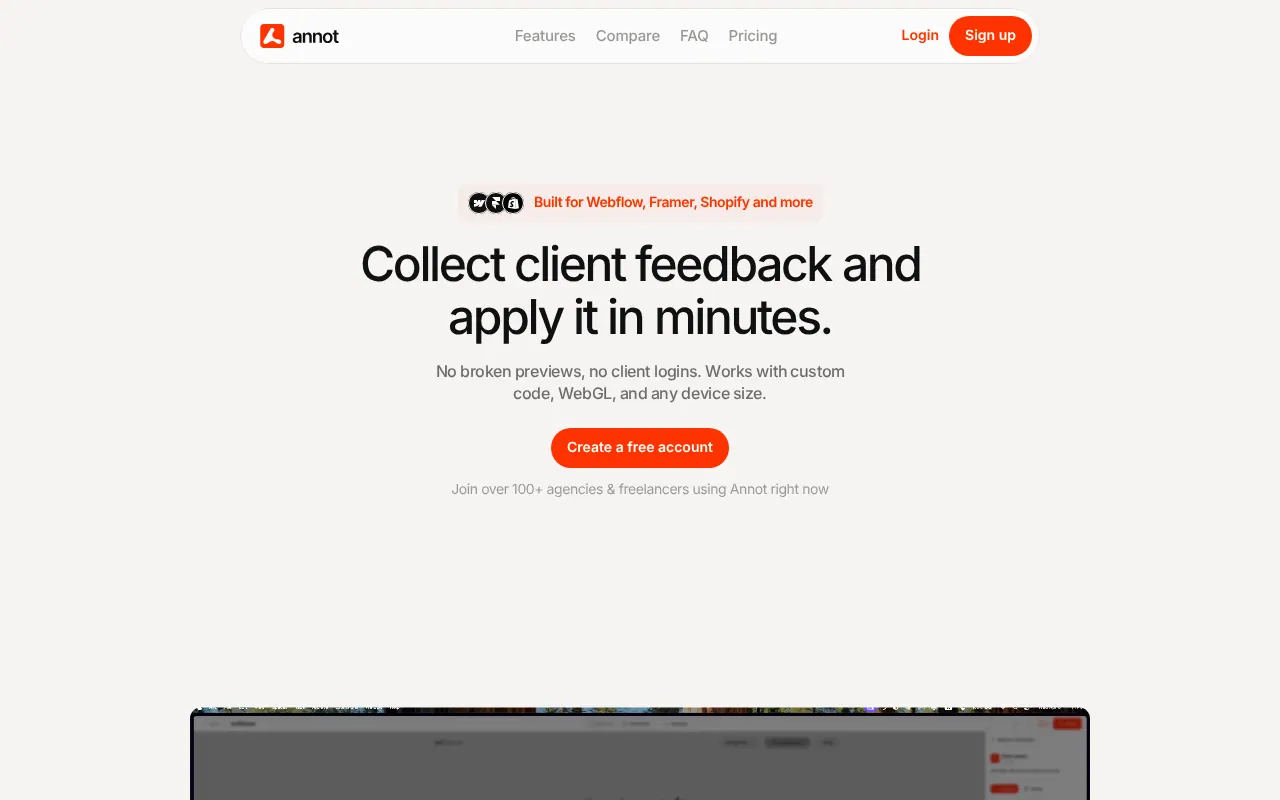 Annot.io - Step 1 screenshot captured by Lastest