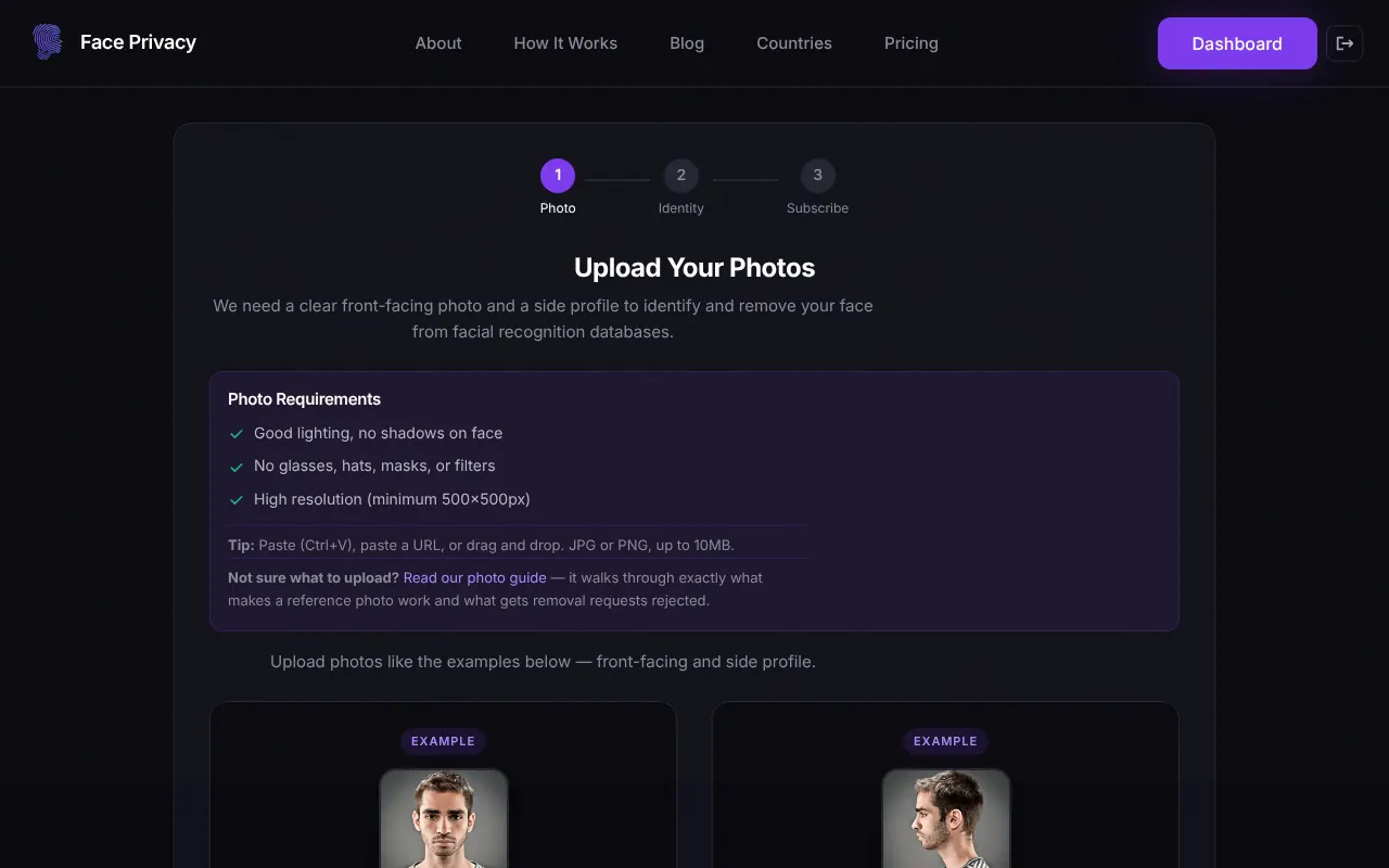 Face Privacy - Step 1 screenshot captured by Lastest