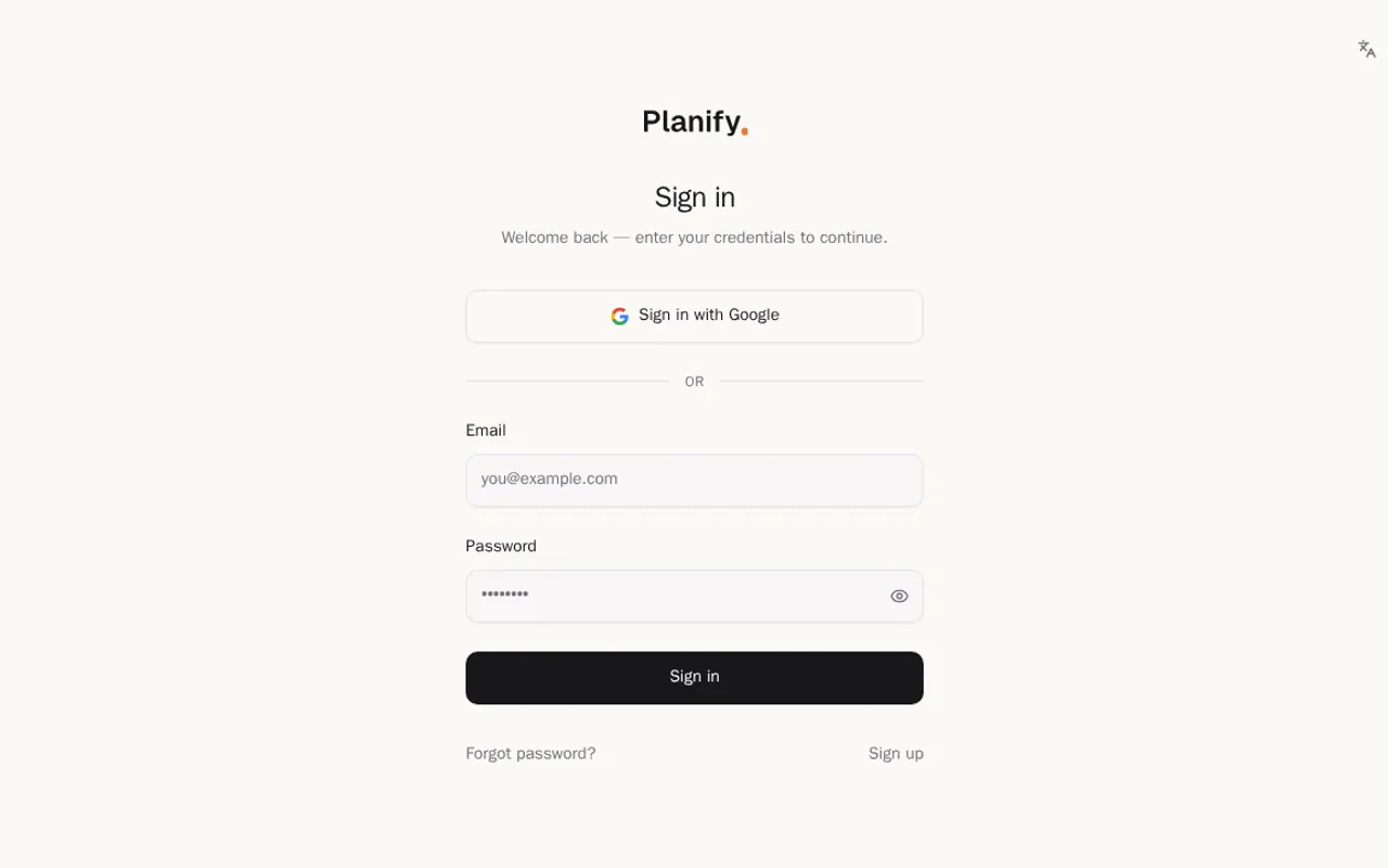 getplanify - Step 1 screenshot captured by Lastest