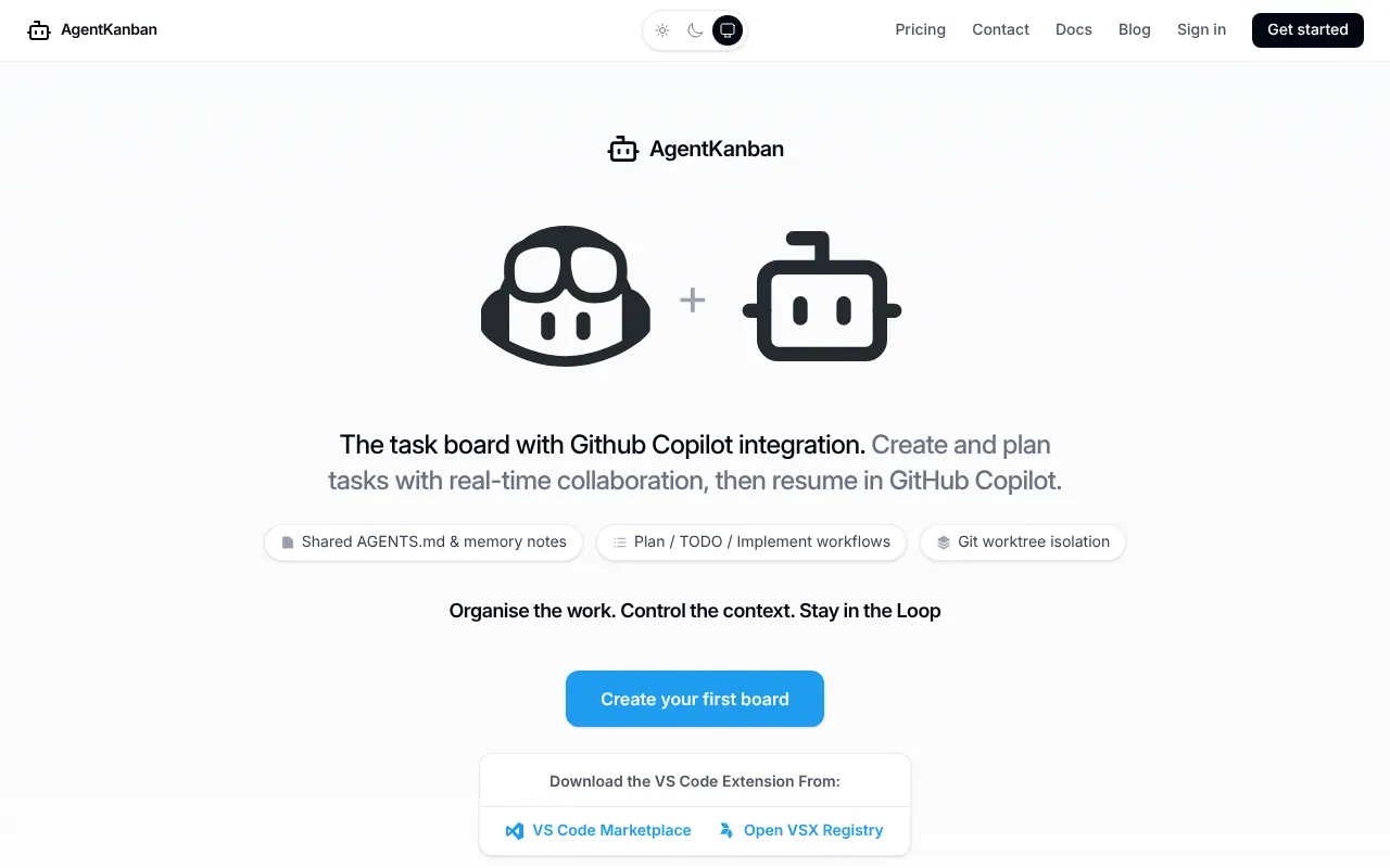 AgentKanban - Step 1 screenshot captured by Lastest