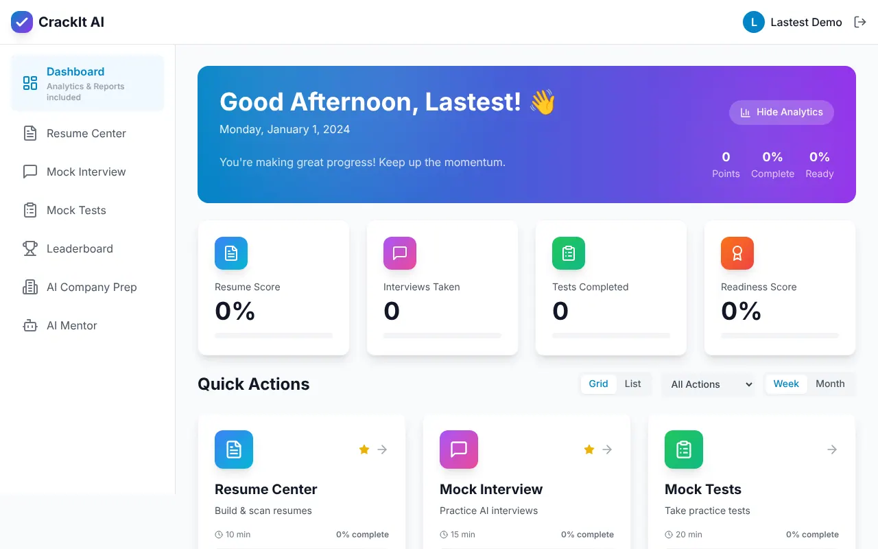 CrackIt AI - Step 1 screenshot captured by Lastest