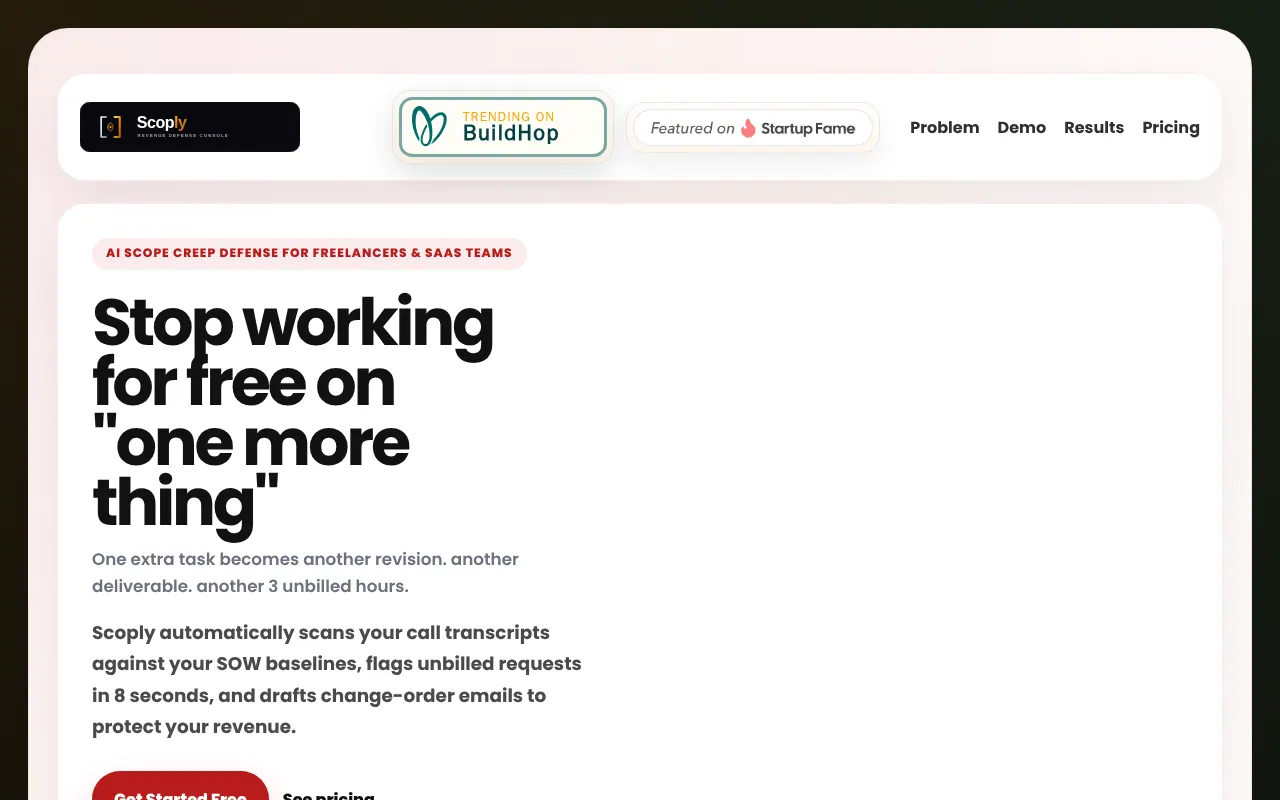 Scoply - Step 1 screenshot captured by Lastest