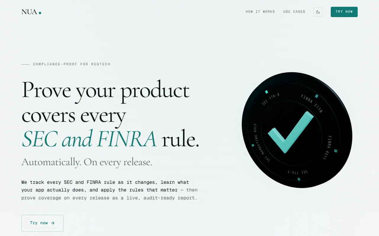 NUA - Step 1 screenshot captured by Lastest