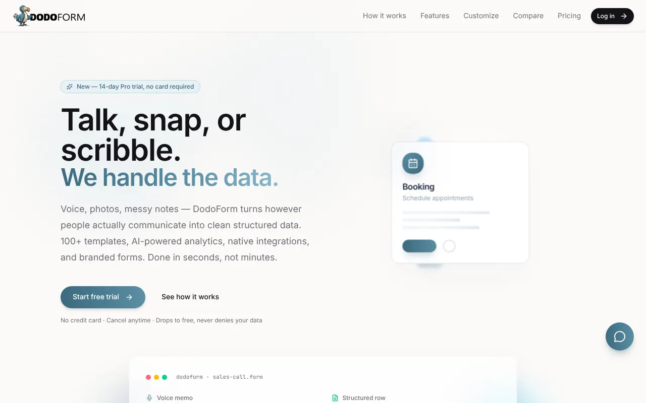 DodoForm - Step 1 screenshot captured by Lastest