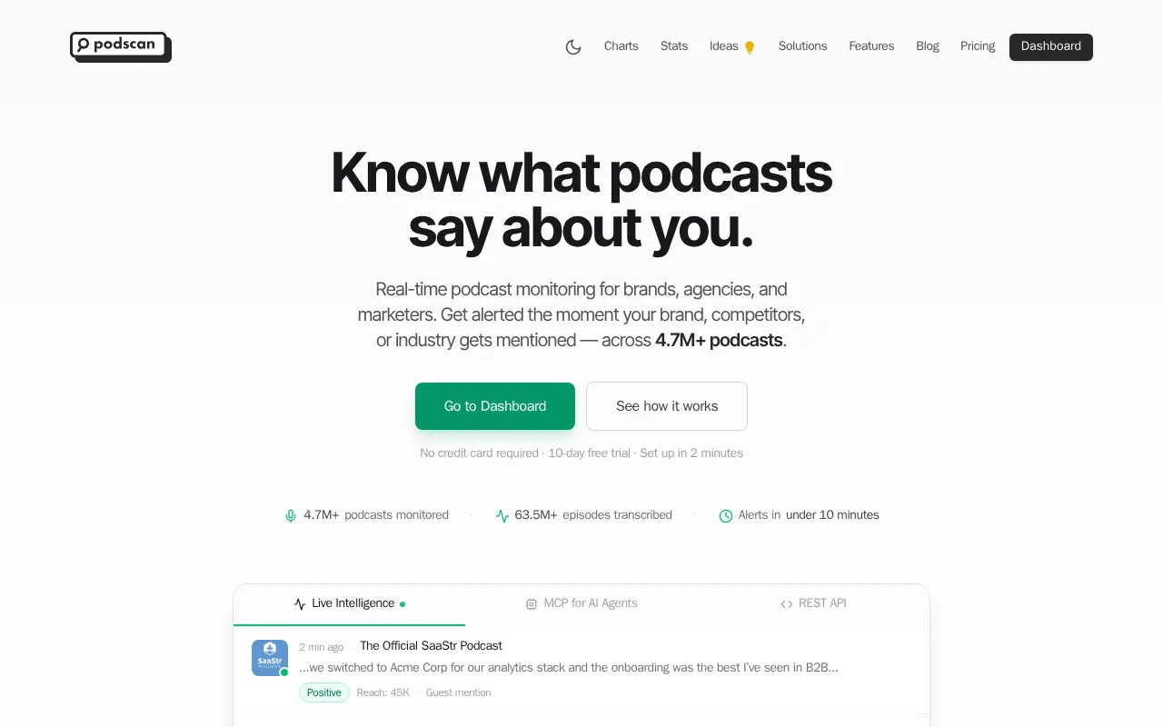 podscan - Step 1 screenshot captured by Lastest