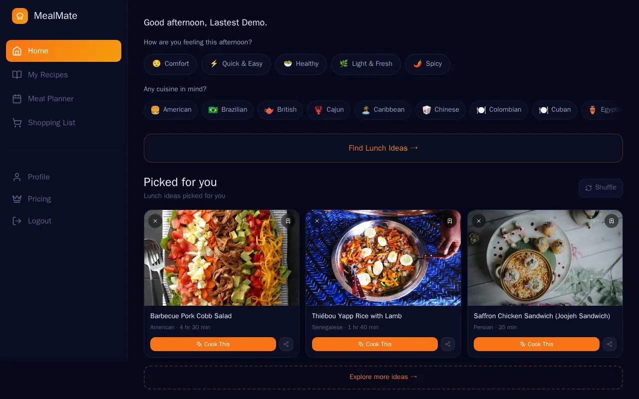 mymealmate - Step 1 screenshot captured by Lastest