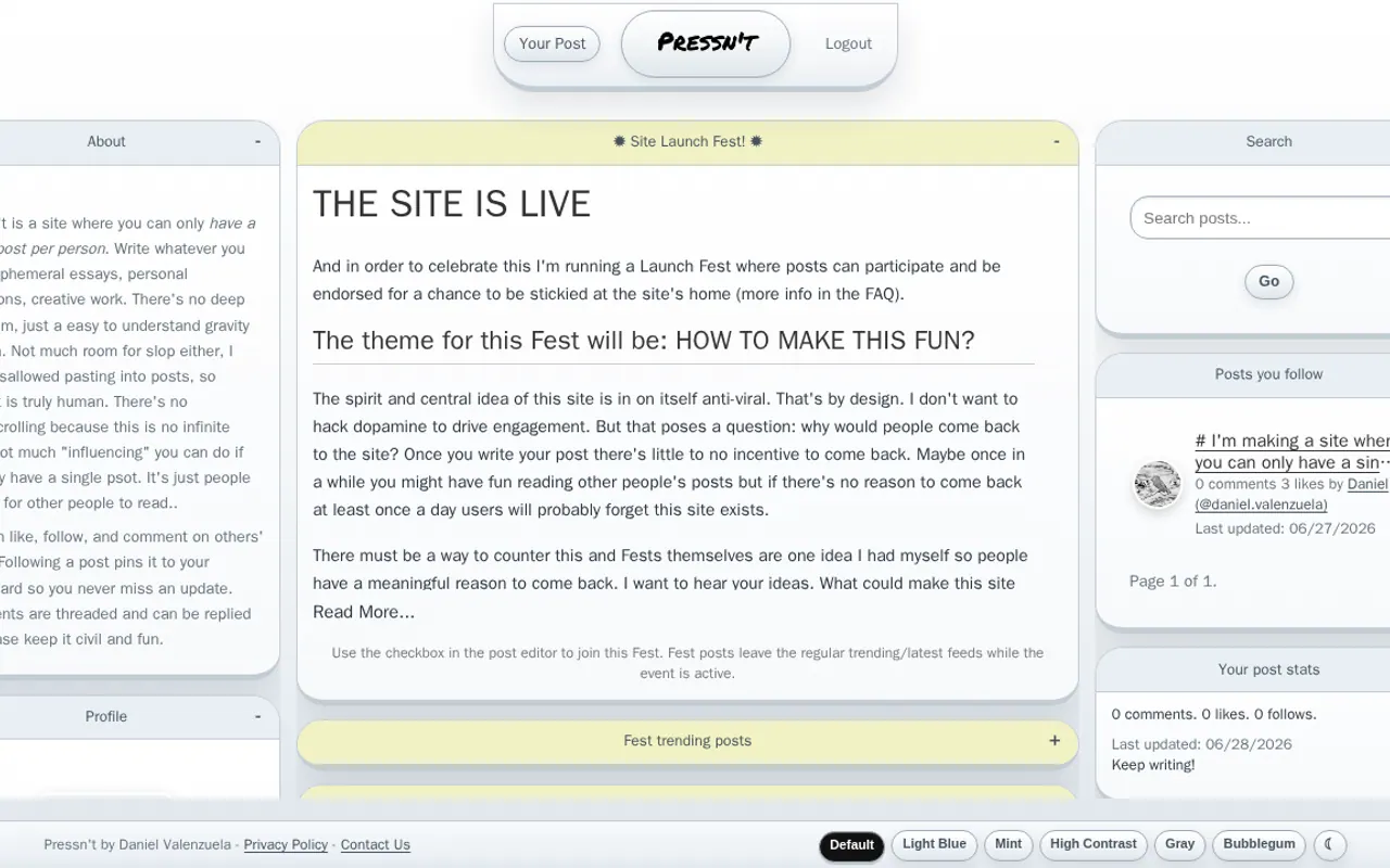 Pressn't - Step 1 screenshot captured by Lastest