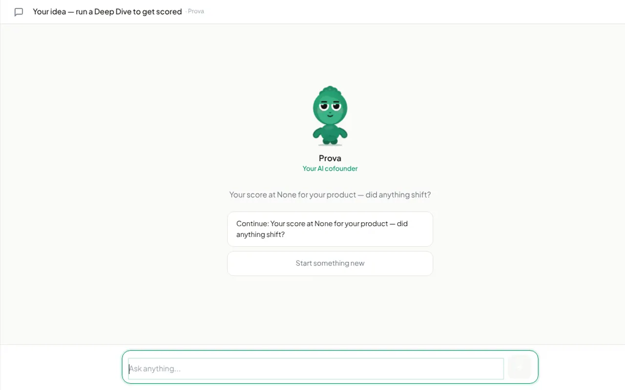 FounderDive - Step 1 screenshot captured by Lastest
