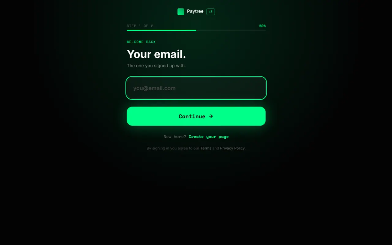 Paytree - Step 1 screenshot captured by Lastest