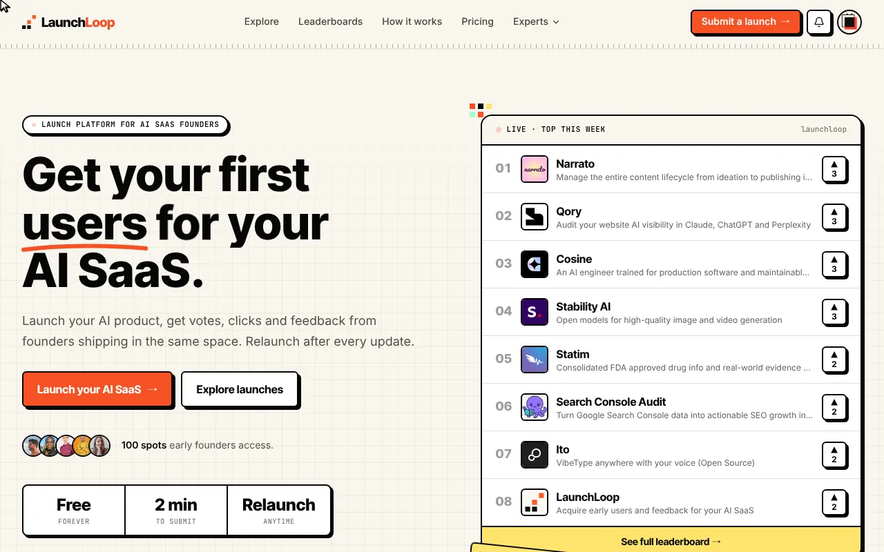 LaunchLoop - Step 1 screenshot captured by Lastest