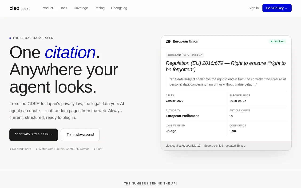 cleoLEGAL - Step 1 screenshot captured by Lastest