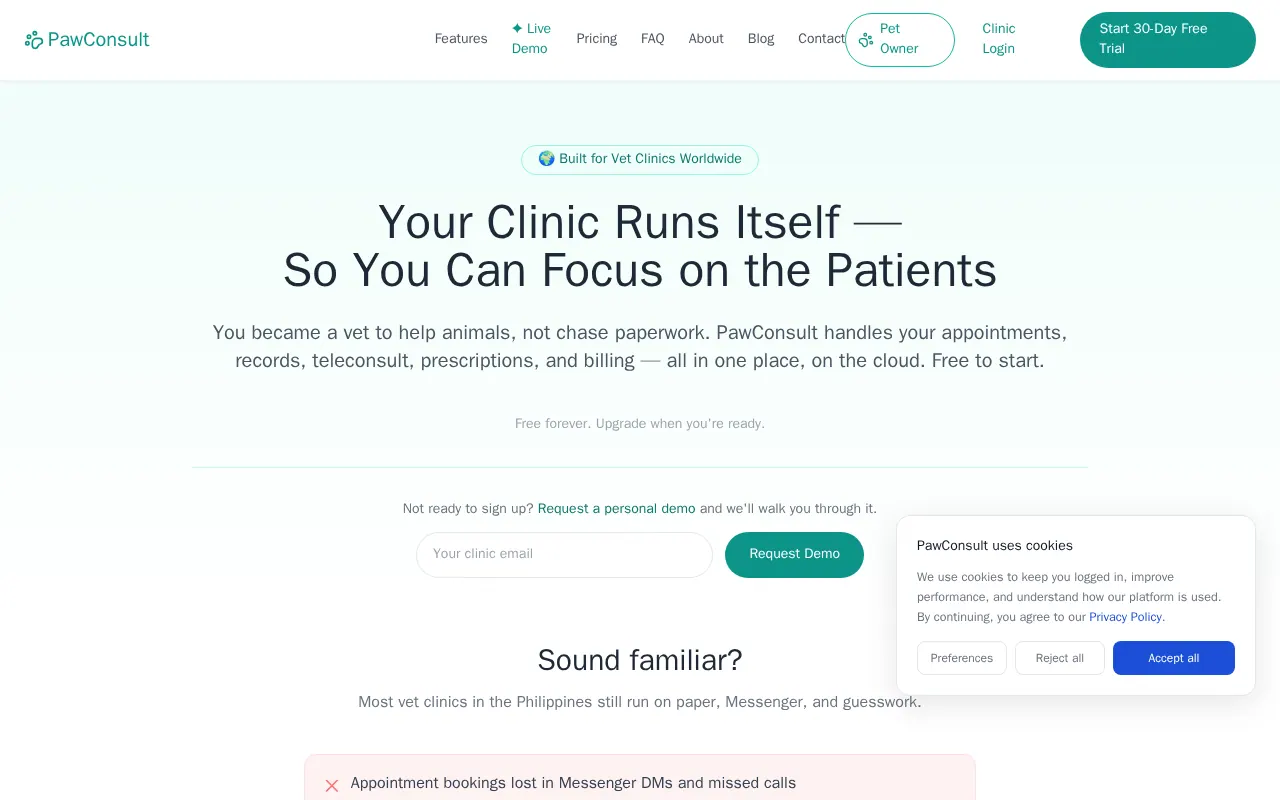 PawConsult - Step 1 screenshot captured by Lastest