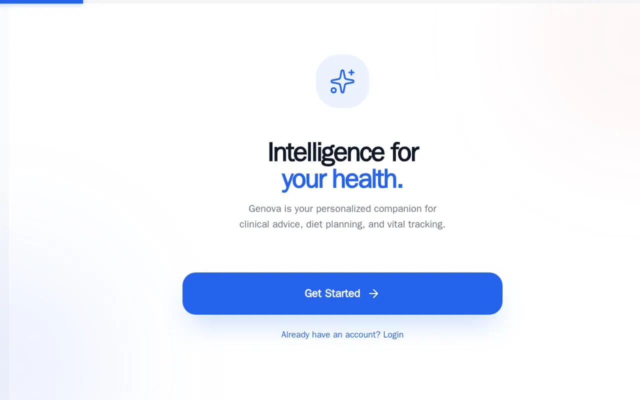 Genova Health AI - Step 1 screenshot captured by Lastest