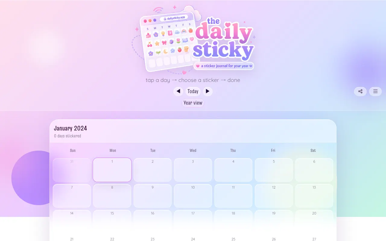 Daily Sticky - Step 1 screenshot captured by Lastest