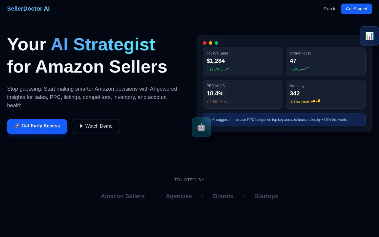 SellerDoctor AI - Step 1 screenshot captured by Lastest