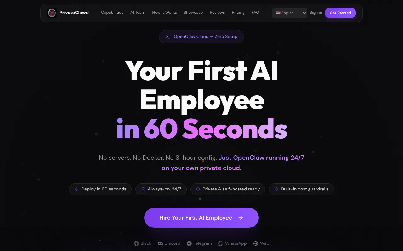 PrivateClawd - Step 1 screenshot captured by Lastest
