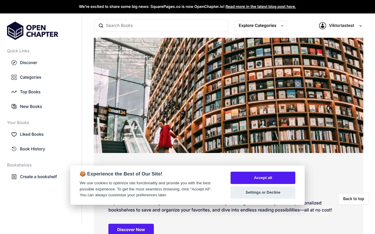 OpenChapter - Step 1 screenshot captured by Lastest