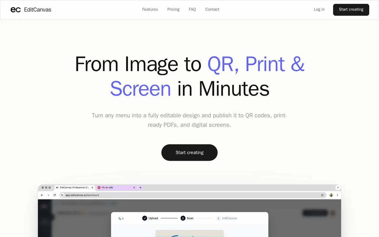 EditCanvas - Step 1 screenshot captured by Lastest