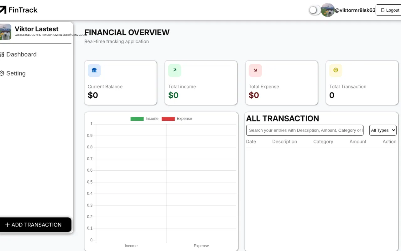 FinTrack Pro - Step 1 screenshot captured by Lastest
