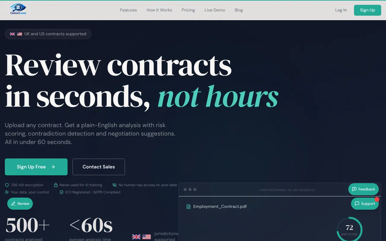 contractlense - Step 1 screenshot captured by Lastest