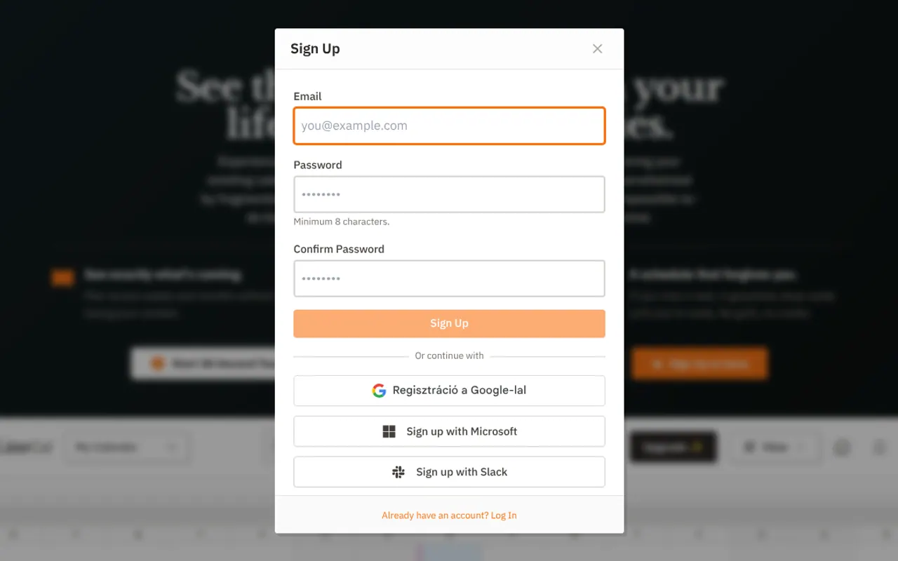 Line Cal - Step 1 screenshot captured by Lastest