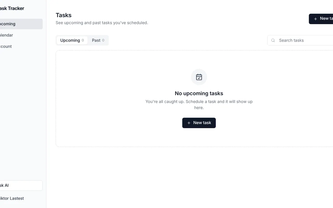 Task Tracker - Step 1 screenshot captured by Lastest
