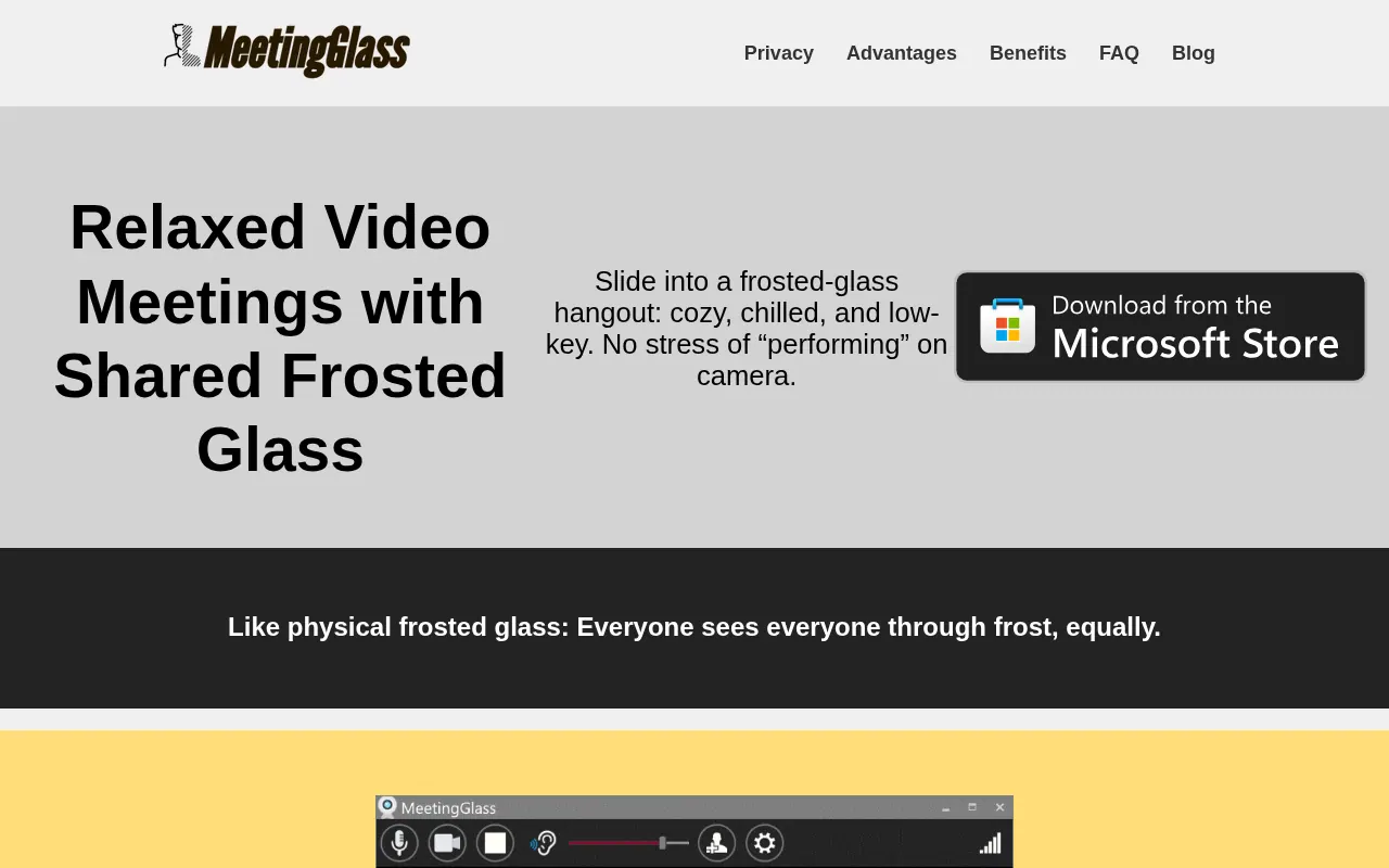 MeetingGlass - Step 1 screenshot captured by Lastest