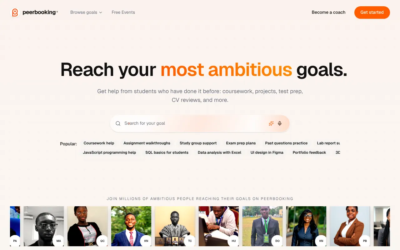 PeerBooking - Step 1 screenshot captured by Lastest