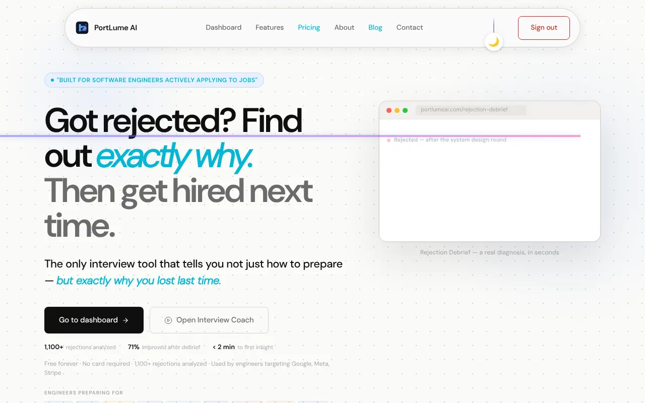 PortLume AI - Step 1 screenshot captured by Lastest
