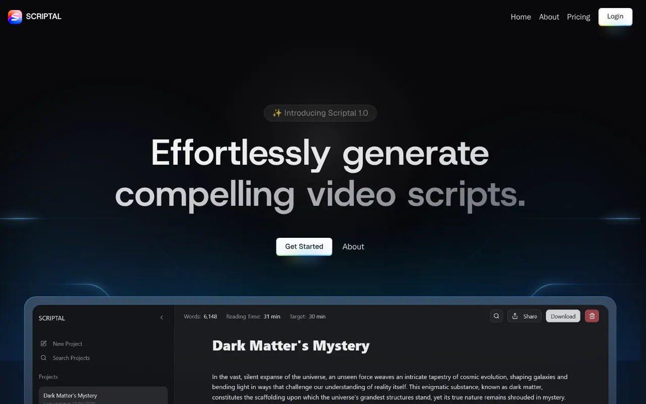 Scriptal - Step 1 screenshot captured by Lastest