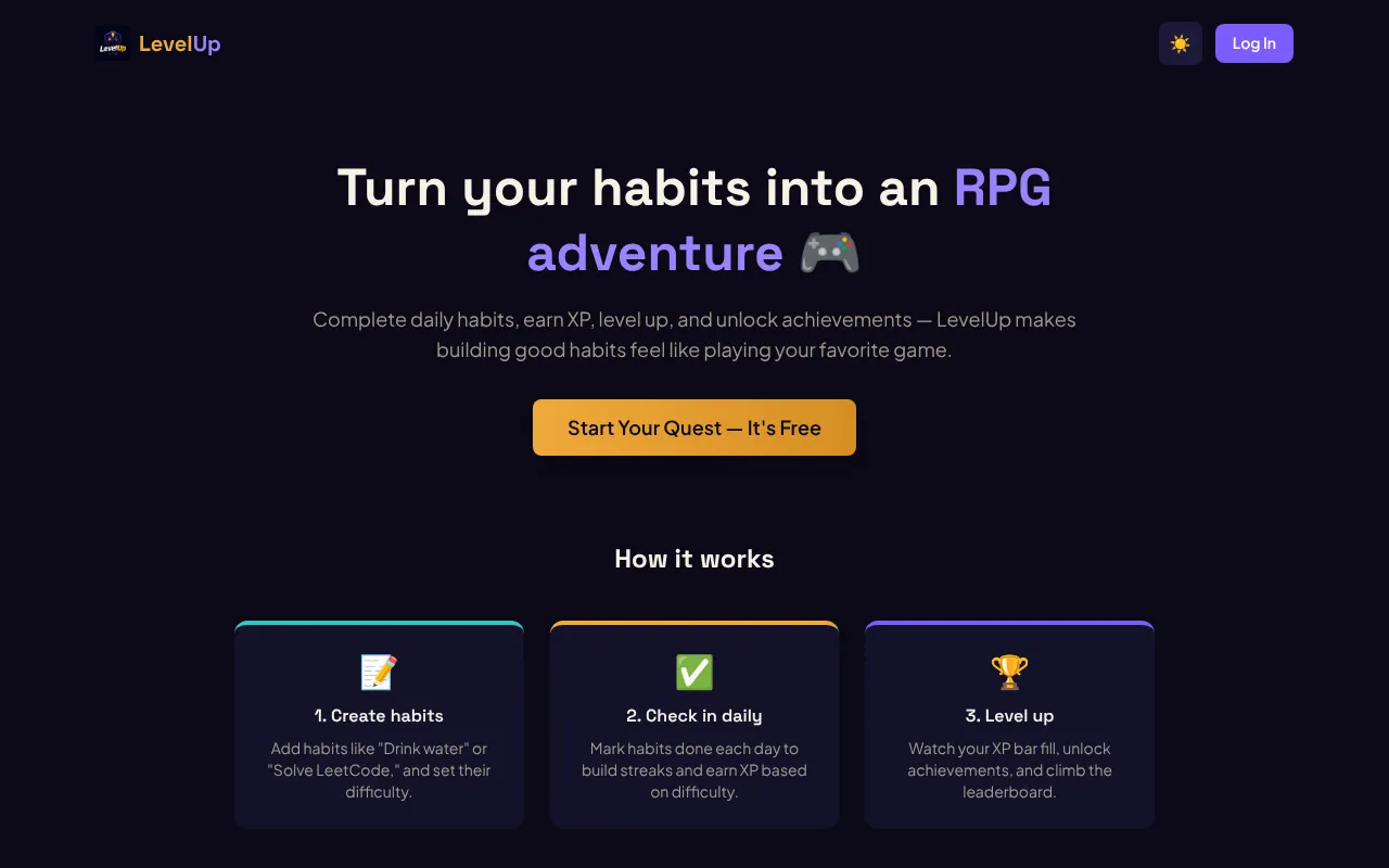 LevelUp - Step 1 screenshot captured by Lastest