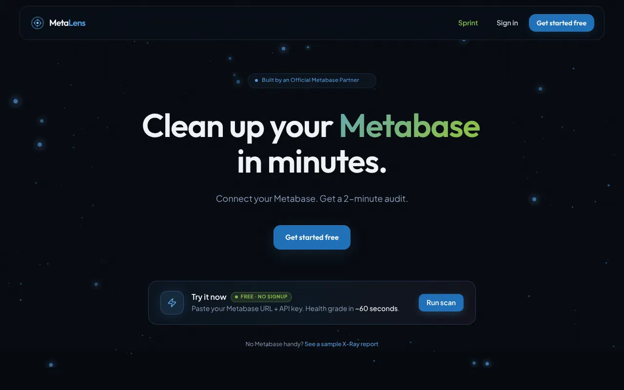 MetaLens - Step 1 screenshot captured by Lastest