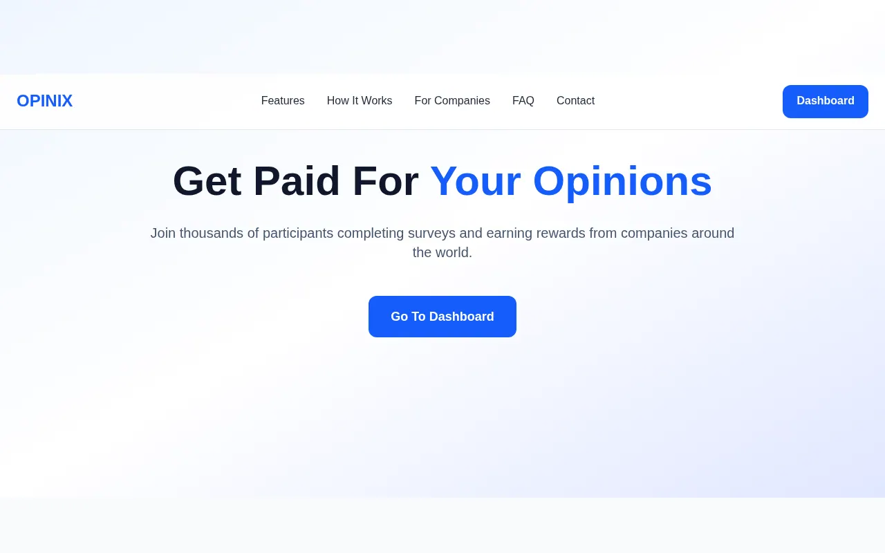 Opinix - Step 1 screenshot captured by Lastest