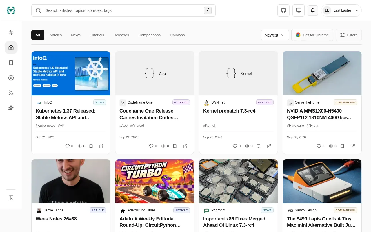 DevFeed - Step 1 screenshot captured by Lastest