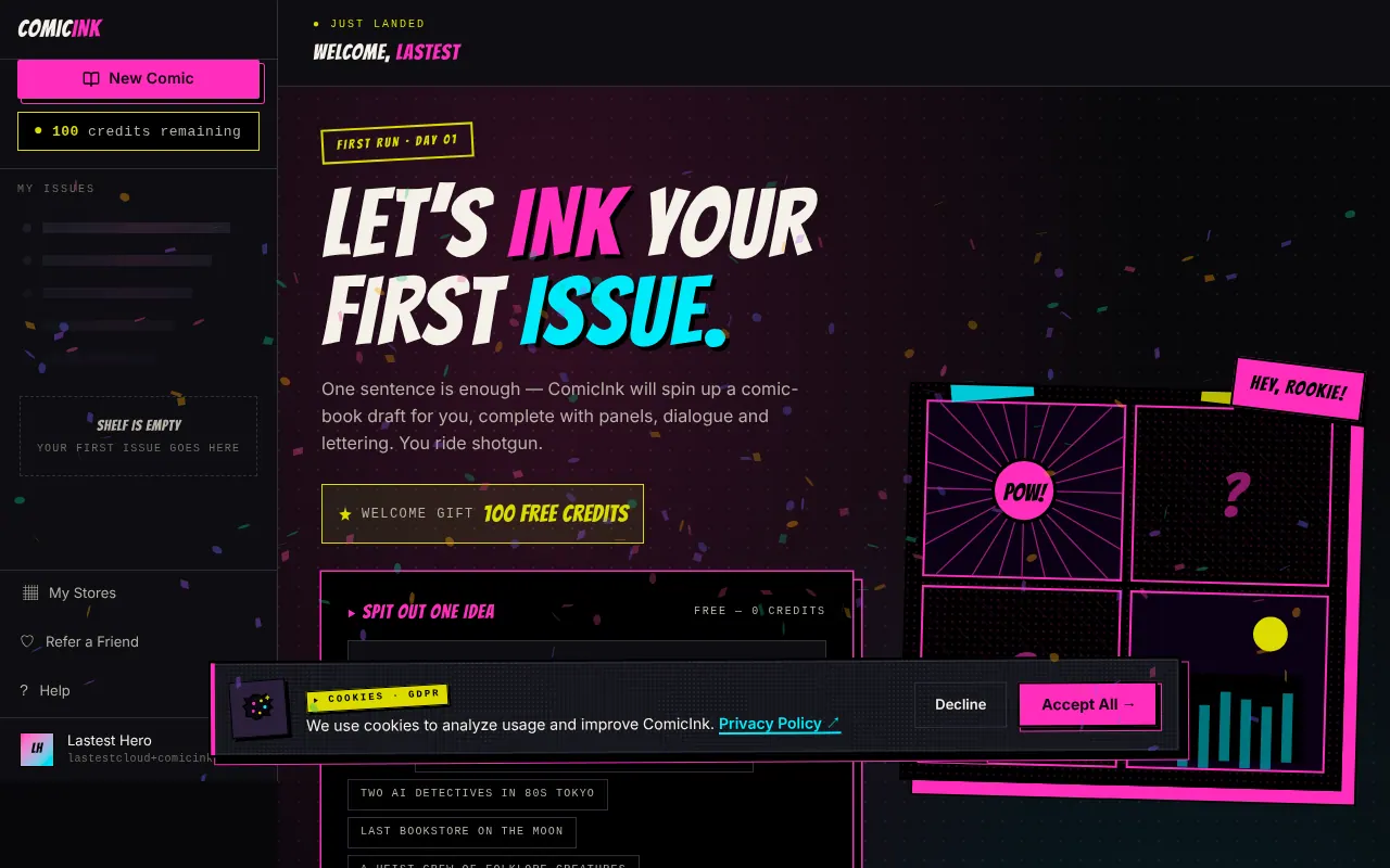 ComicInk - Step 1 screenshot captured by Lastest