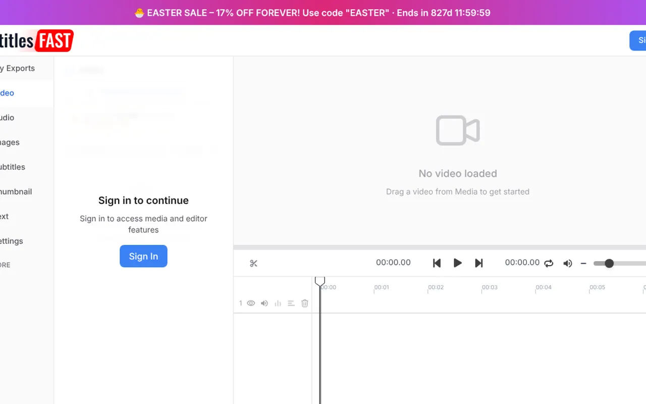 SubtitlesFast - Step 1 screenshot captured by Lastest