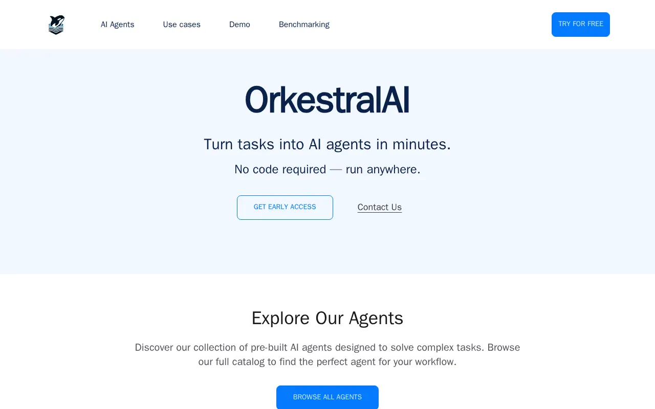 OrkestralAI - Step 1 screenshot captured by Lastest