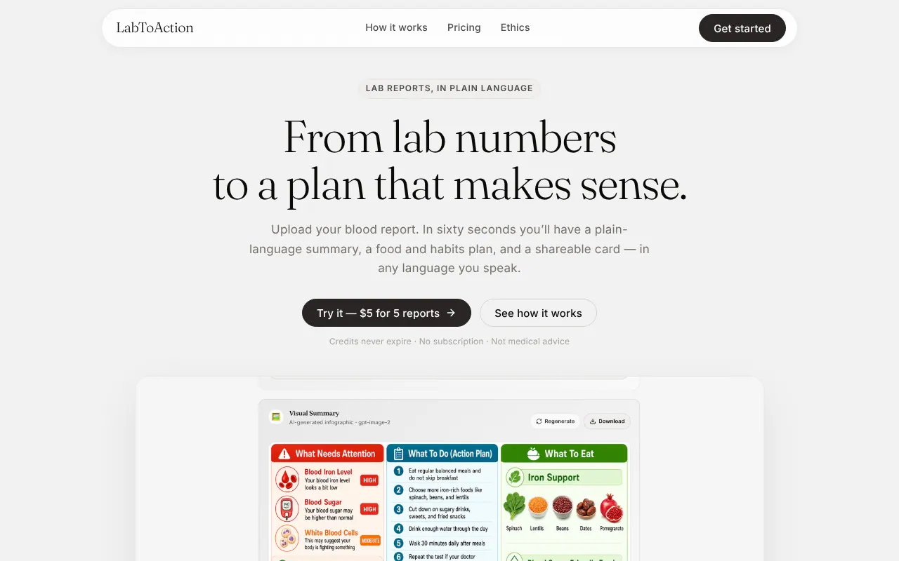 LabToAction - Step 1 screenshot captured by Lastest