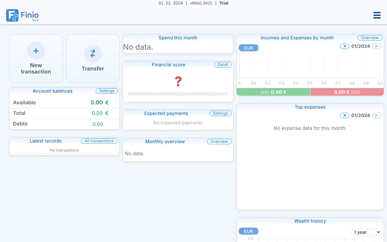 finio - Step 1 screenshot captured by Lastest