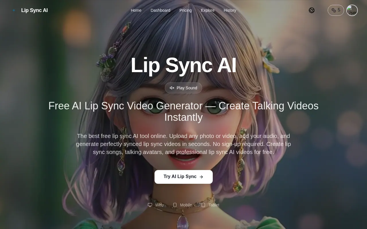Lip Sync AI - Step 1 screenshot captured by Lastest
