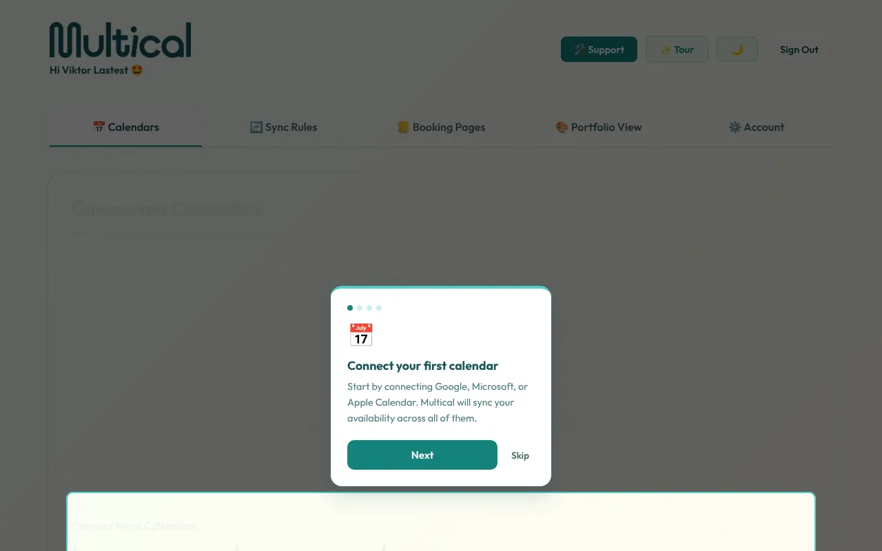 multical - Step 1 screenshot captured by Lastest