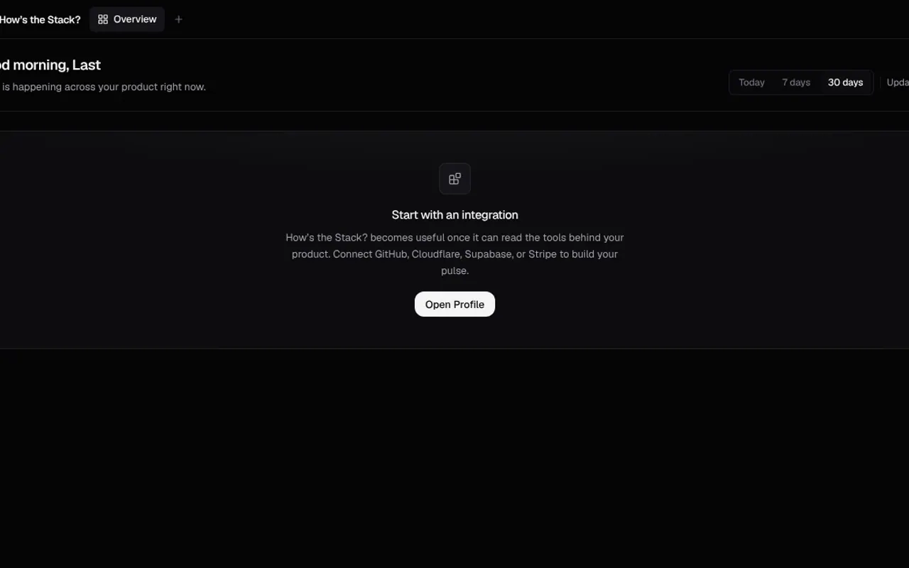 How's the Stack - Step 1 screenshot captured by Lastest